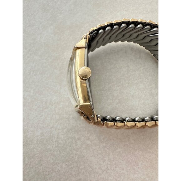 Elgin Shockmaster 60 manual vintage 10kt rolled gold plated tank wrist watch - Picture 11 of 12